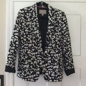 Banana Republic Black & White Floral Blazer.  10
